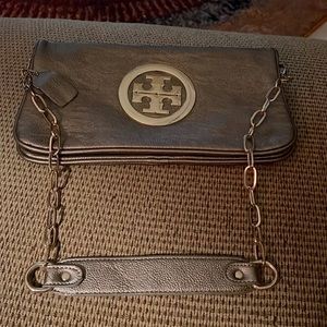 Tory Burch Metallic Bronze Clutch